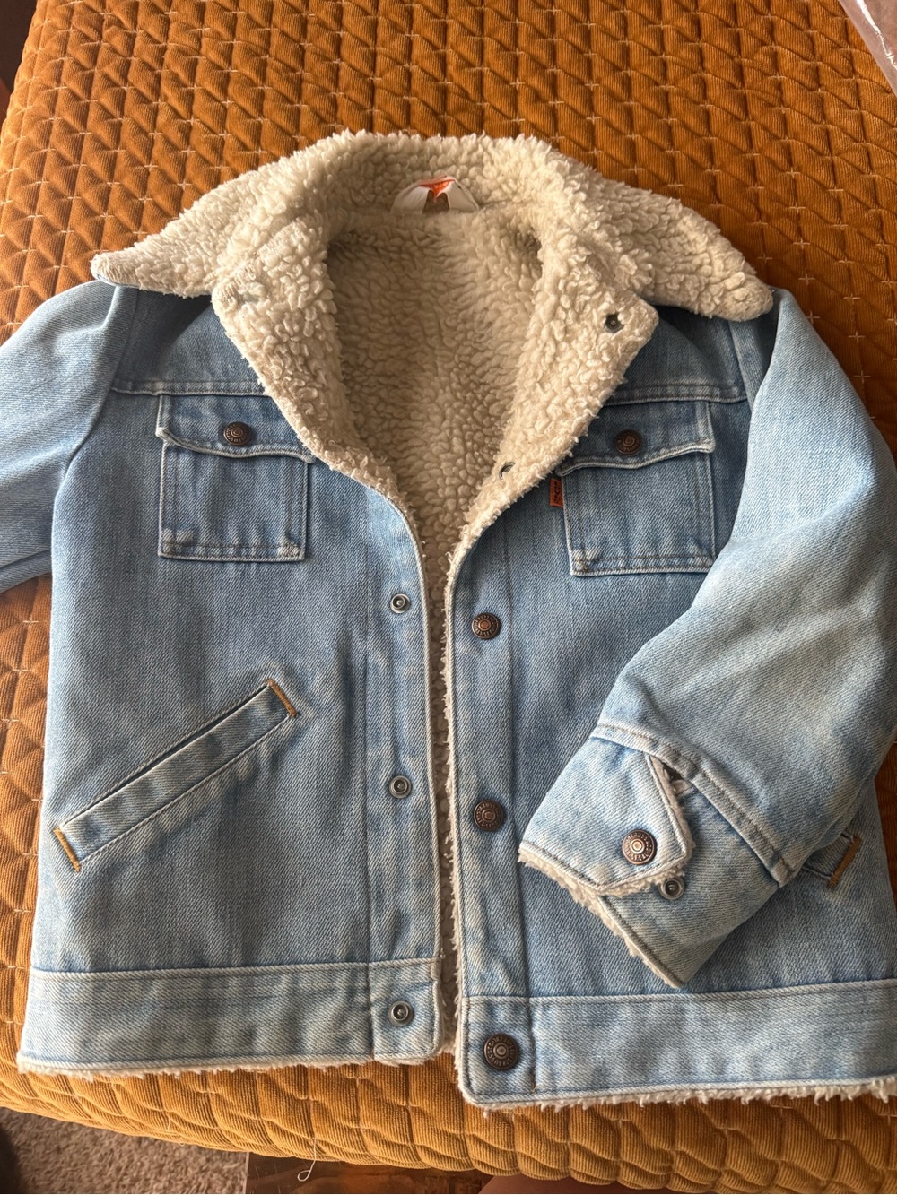 Levi’s orange label Light Wash Sherpa-Lined Denim Jacket